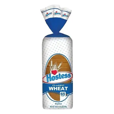 Hostess Bread Wheat 18oz - 4ct