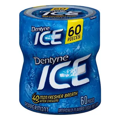 Dentyne Ice Bottle 60pc Peppt - 4ct
