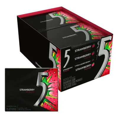 Wrigley 5 Flood Sour Strawberry - 10ct