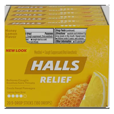 Halls Stick Honey Lemon - 20ct