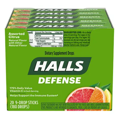 Halls Stick Vit C Citrus - 20ct