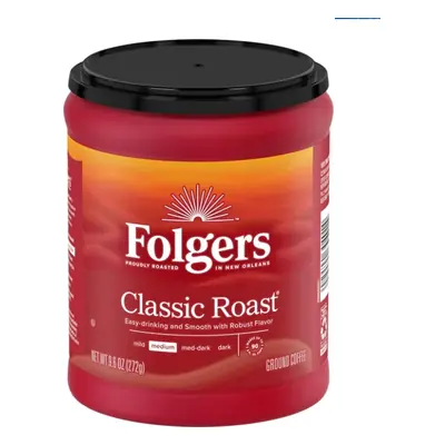 Coffee, Folgers Classic Roast 9.6oz - 6ct