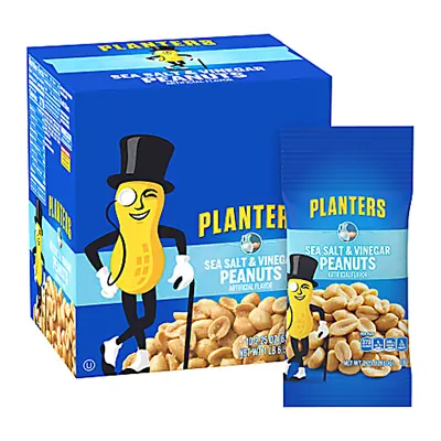 Planters Tube Pnut Salt/Vinegar 2.25oz - 10ct