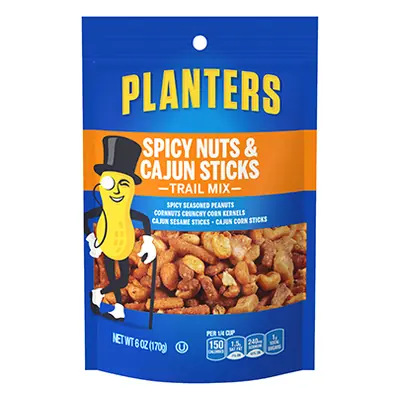 Planters Peg Spicy Nuts & Cajun Sticks 6oz - 12ct