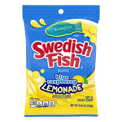 Swedish Fish Peg Lemonade 8oz - 12ct
