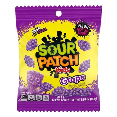 Sour Patch Peg Kids Grape 8oz - 12ct