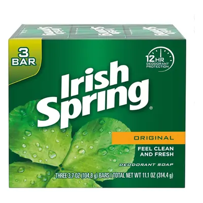 Soap Bar, Irish Spring 4oz - 3pk