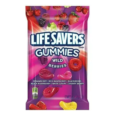 Lifesavers Peg Gummi Wild Berries 7oz - 12ct