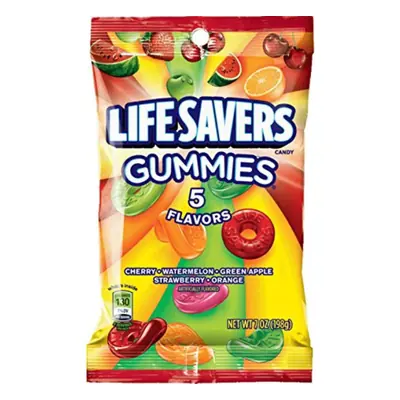 Lifesavers Peg Gummi 5 Flavors 7oz - 12ct