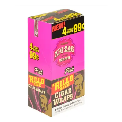 Zig Zag Rillo Wraps Pink - 15ct
