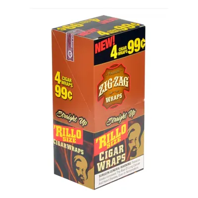 Zig Zag Rillo Wraps Straight Up - 15ct