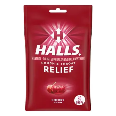 Halls Bag Cherry 30pc - 1ct