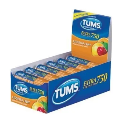 Tums Extra 750 Asst. Fruit - 12ct