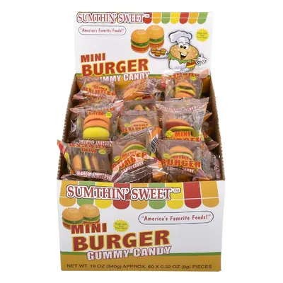 Sumthin Sweet Burger Sour Gummies - 60ct