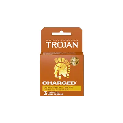 Trojan Condoms Charged 3pk - 1ct