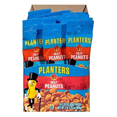Planters Tube Heat Peanuts 1.75oz - 18ct