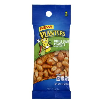 Planters Tube Pnut Chili Lime 2.75oz - 10ct
