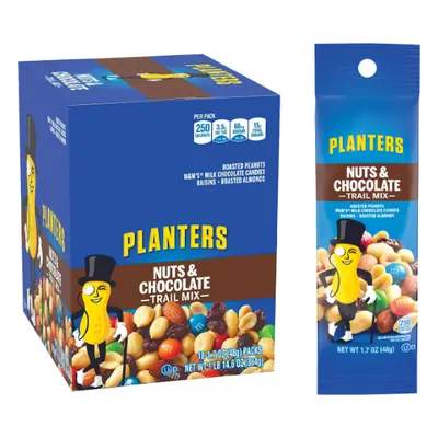 Planters Tube Trail Mix Nut & Choc 1.7oz - 18ct