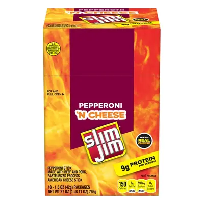 Slim Jim Pepperoni & Cheese - 18ct