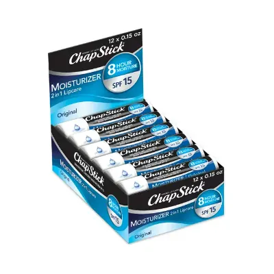 Chapstick Lip Moist (blue) - 12ct