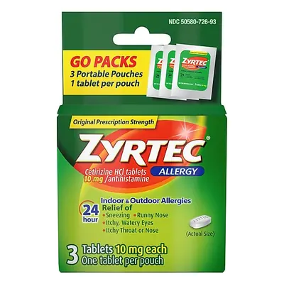 Zyrtec Allergy Tablets 3pk - 1ct