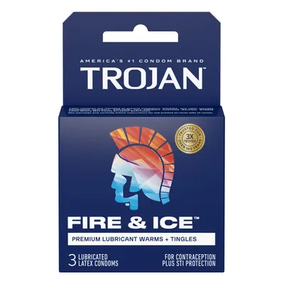 Trojan Condoms Fire & Ice 3pk - 1ct