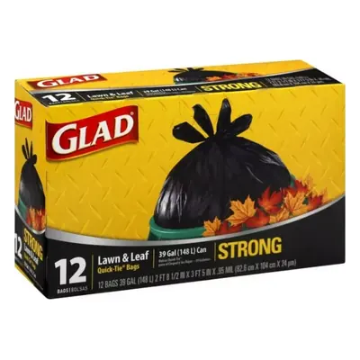 Bags Trash, Glad Lawn 39gal 12pk - 1ct