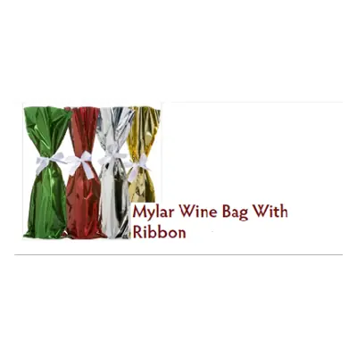 Bags Wine Gift Mylar Gold - 100ct