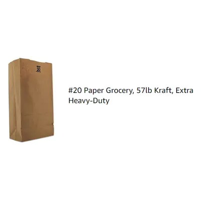 Bags # 20 Grocery (Kraft Squat) - 500ct