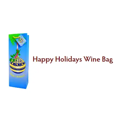 Bags Wine Gift Happy Holidays - 12ct