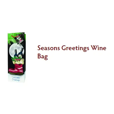 Bags Wine Gift Seasons Greetings - 12ct