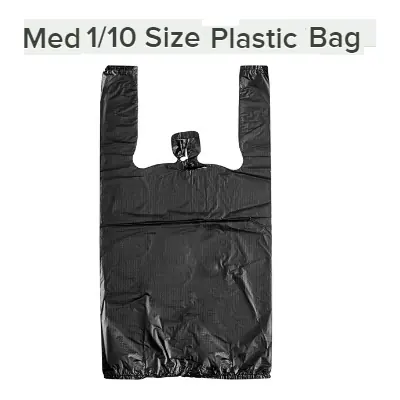 Bags Plastic Black 1/10 Small 1500ct