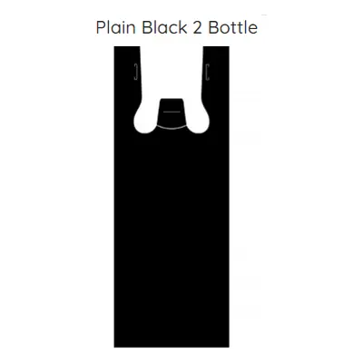Bags Plastic Black 2 Bottle XHD - 1000ct