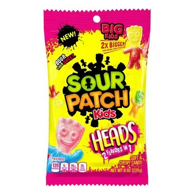 Sour Patch Peg Big Heads 8oz - 12ct