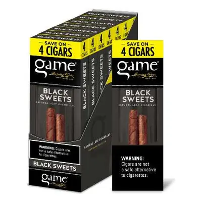 Game Cigarillo 4pk Black - 7ct
