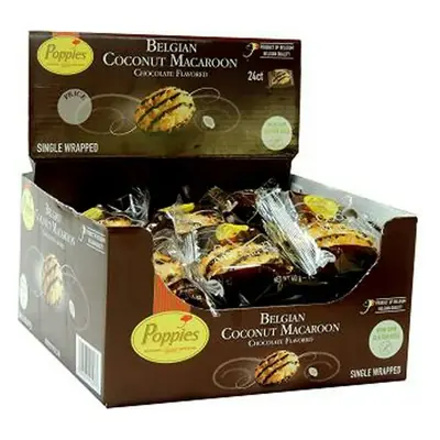 Macaroons, Poppies Choc coconut - 24ct