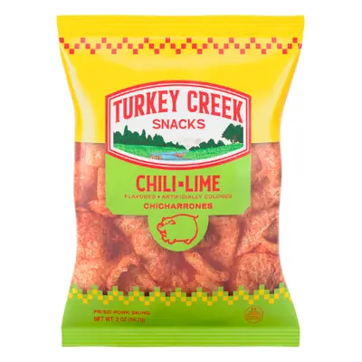 Pork Skins, Turk Creek Ch/Lime 2oz - 12ct