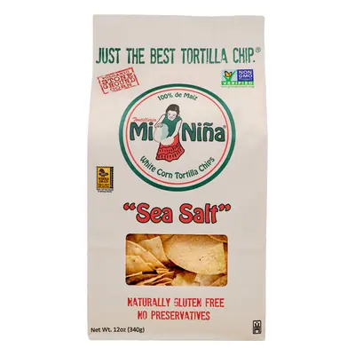 Tortilla Chips Mi Nina Sea Salt 12oz - 9ct